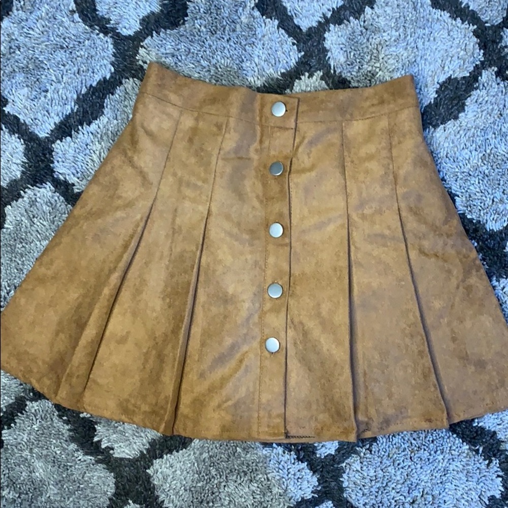 Suede skirt